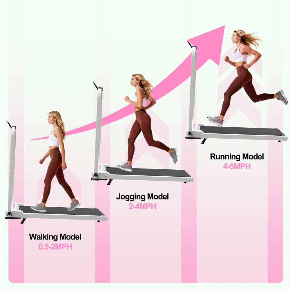 Foldable Treadmill 2.0HPPortable Under Desk Walking Vibration Pad Remote Control