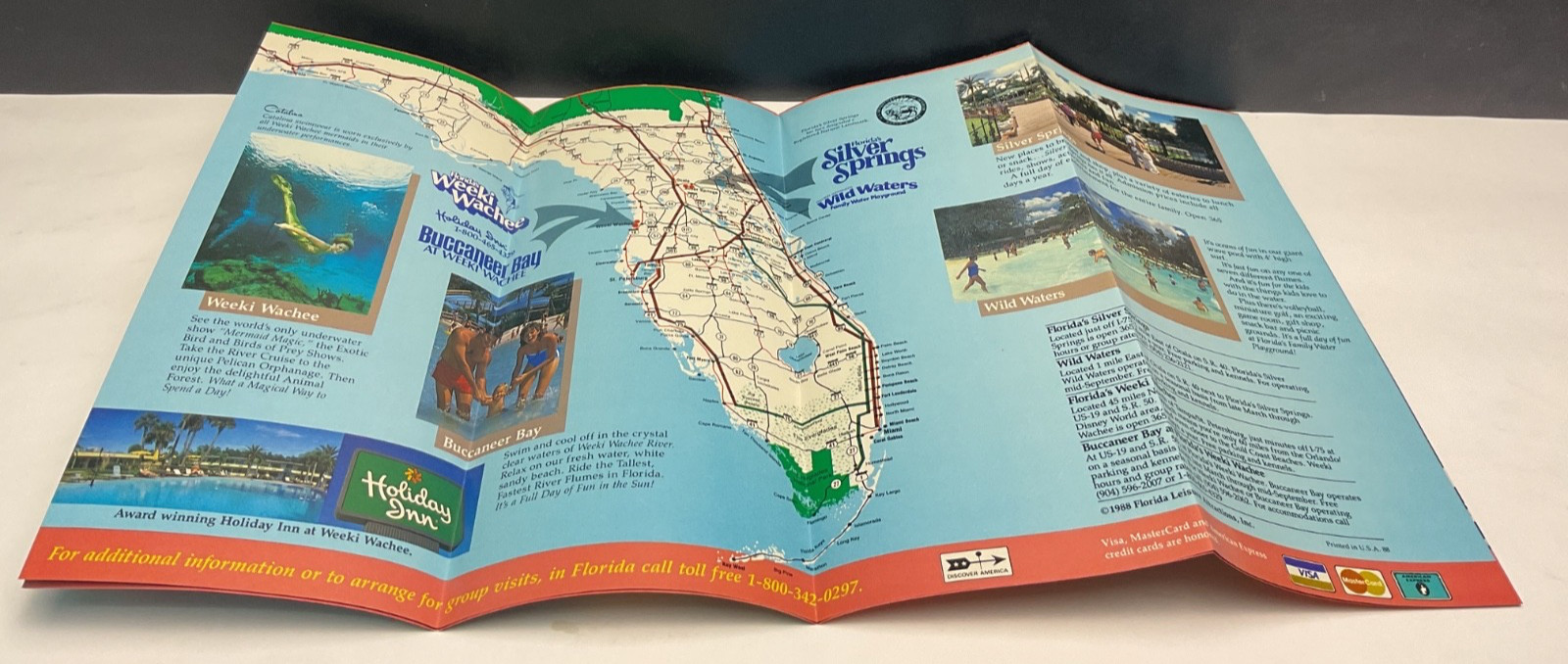 Florida Silver Springs 1988 Souvenir Brochure & Silver Springs Park Map T