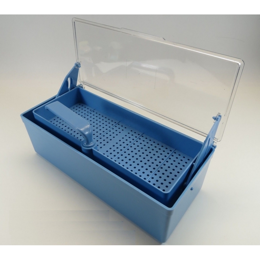 Blue* Germicide Tray for the Cold Sterilization of Dental, Tattoo, Medical tools