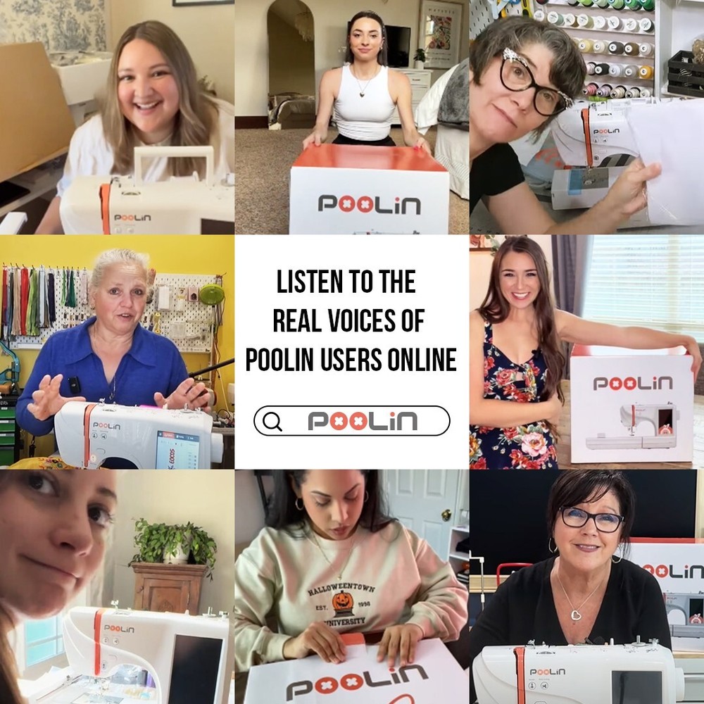 POOLIN EOC06 Computerized Embroidery Machine 7.9*11 Large area LCD Touch Screen