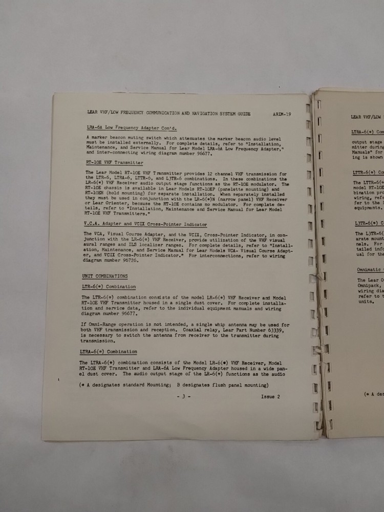 Lear VHF/LF Combinations Installation Manual Original