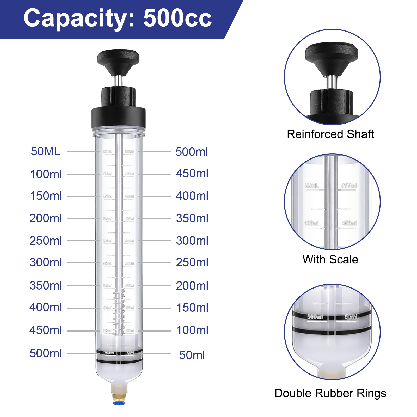Manual 500CC Automotive Oil Extractor Pump Fluid Extractor for Truck Motorcycle