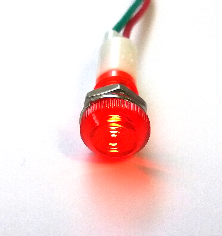 BBT 24 volt AC/DC Red LED Waterproof Low-Profile Indicator Light