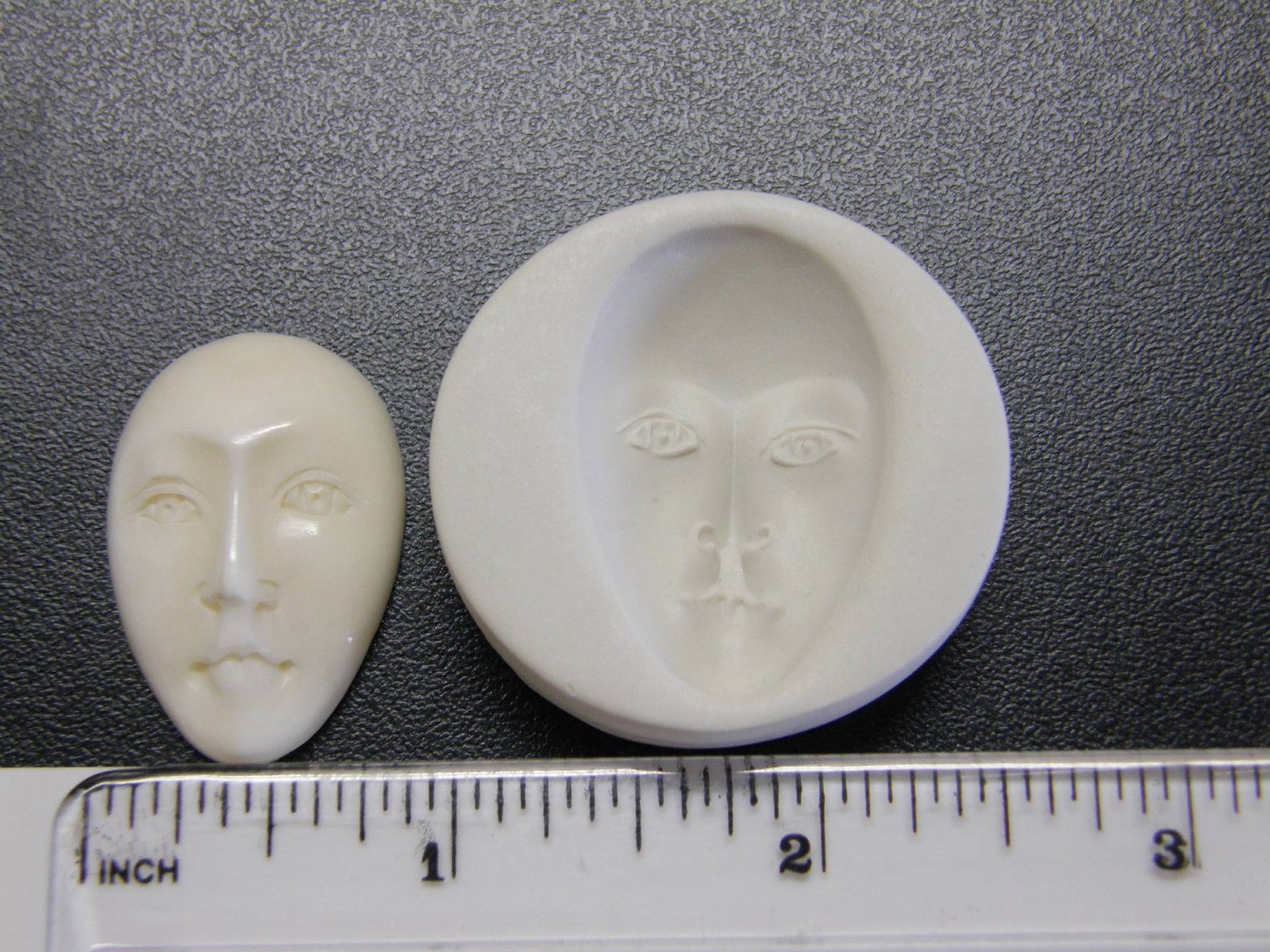 Large Goddess Face Polymer Clay Mold 32mm Open Eyes (#MD1115)