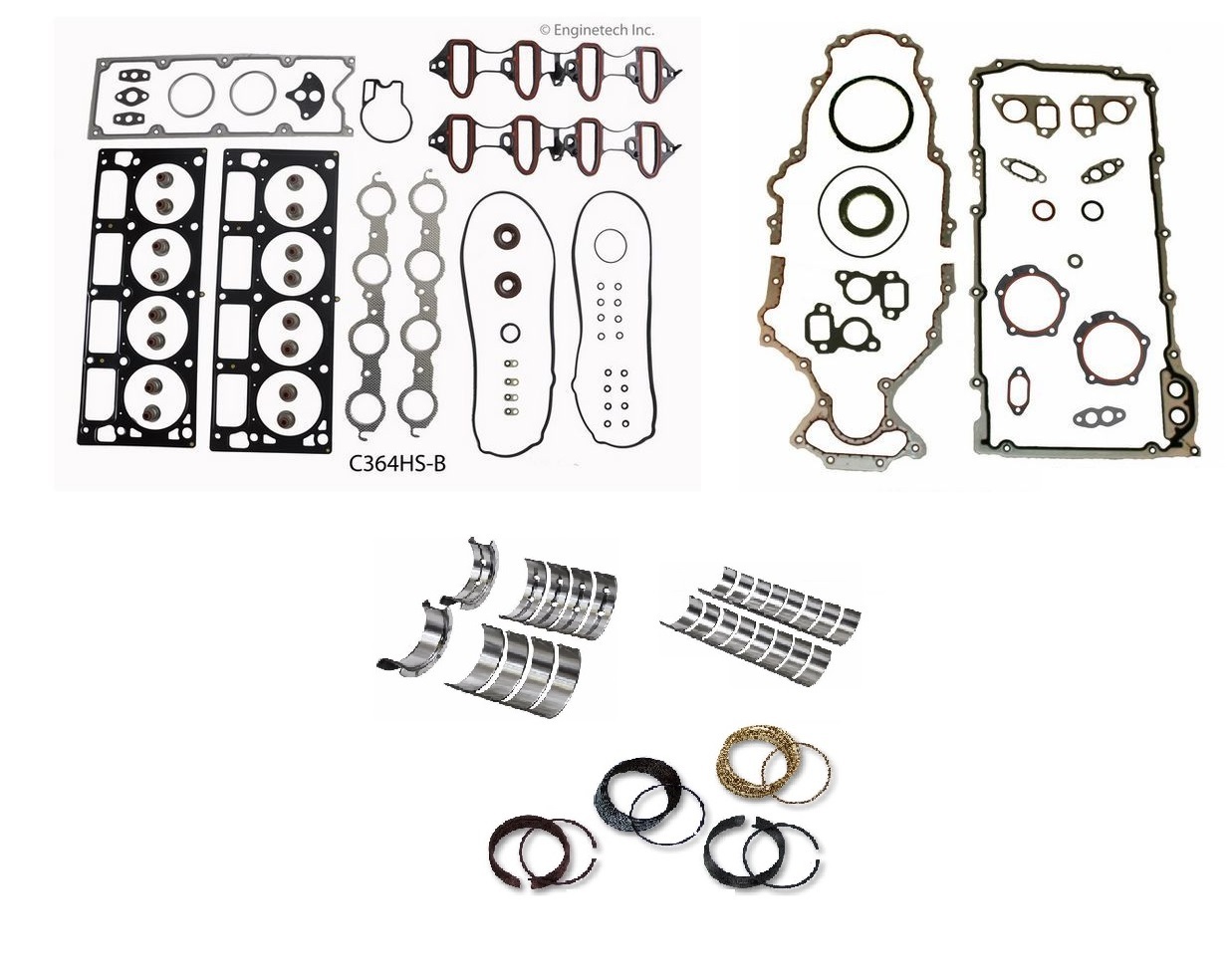 Engine Remain Rering Overhaul Kit for 2001-2006 Chevrolet GMC 364 6.0L LQ9 LQ4