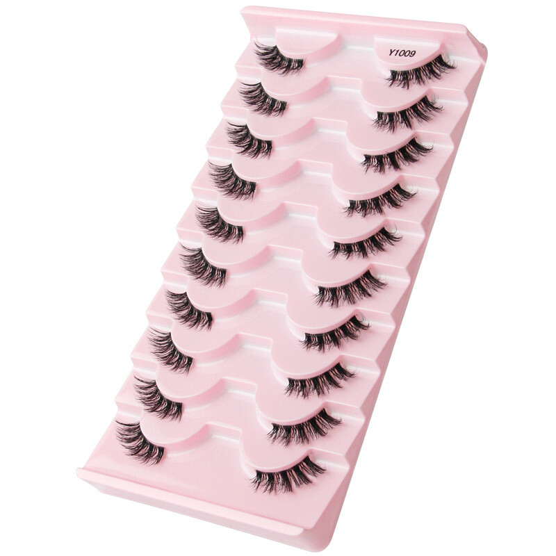 Eyelash Extension Reusable Half Eyelashes Segmented False Eyelashes 10Pairs✔