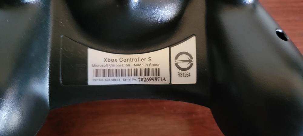 Original Xbox OEM S Type Black Controller With Breakaway Cable