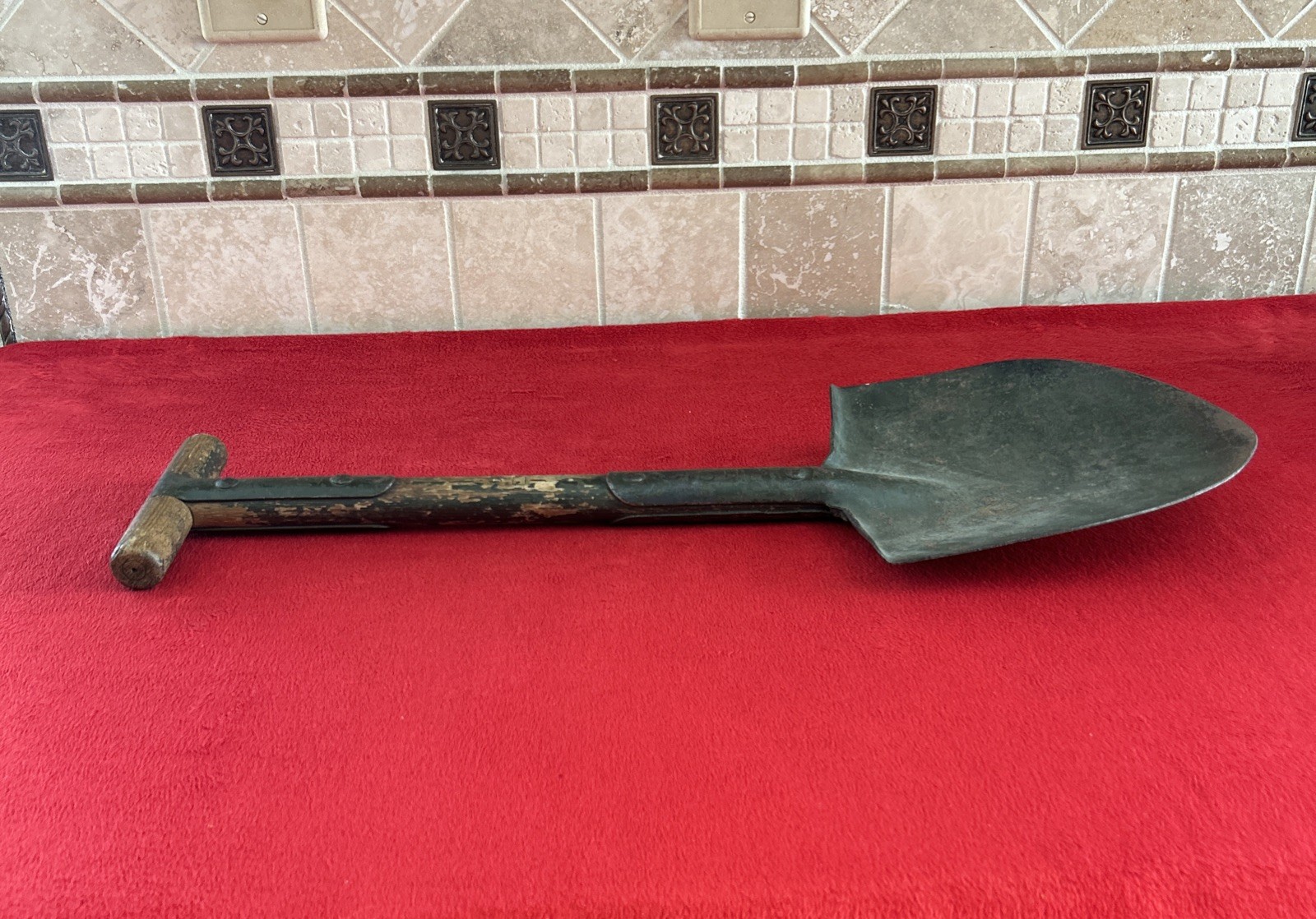 Antique Original WWI US Army Trench Shovel Entrenching Tool T-Handle M1910 WW1