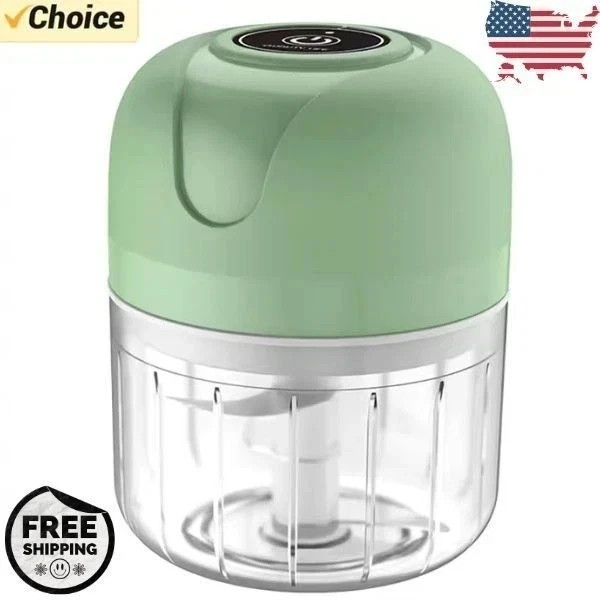 250ml Electric Garlic Chopper – USB Rechargeable Mini Food Processor Gadgets