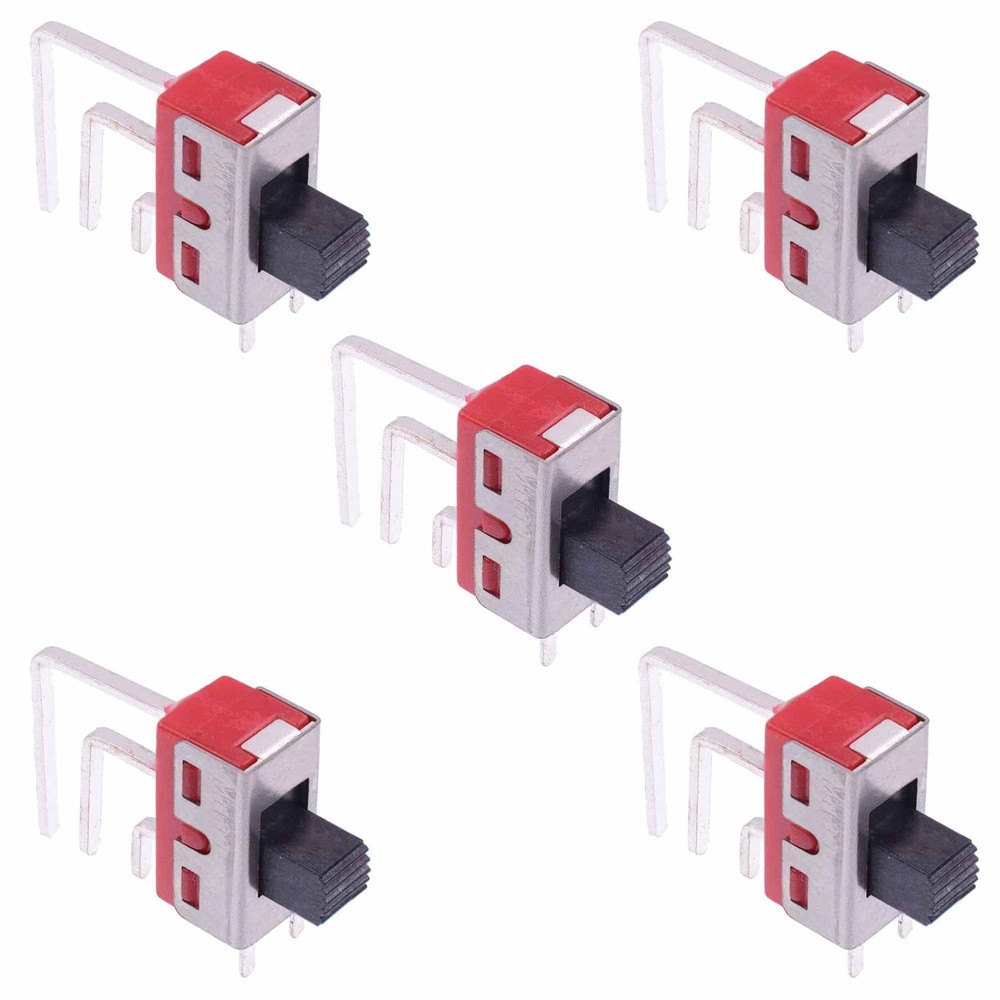 5 x On-On Mini Vertical PCB Slide Switch SPDT 5A
