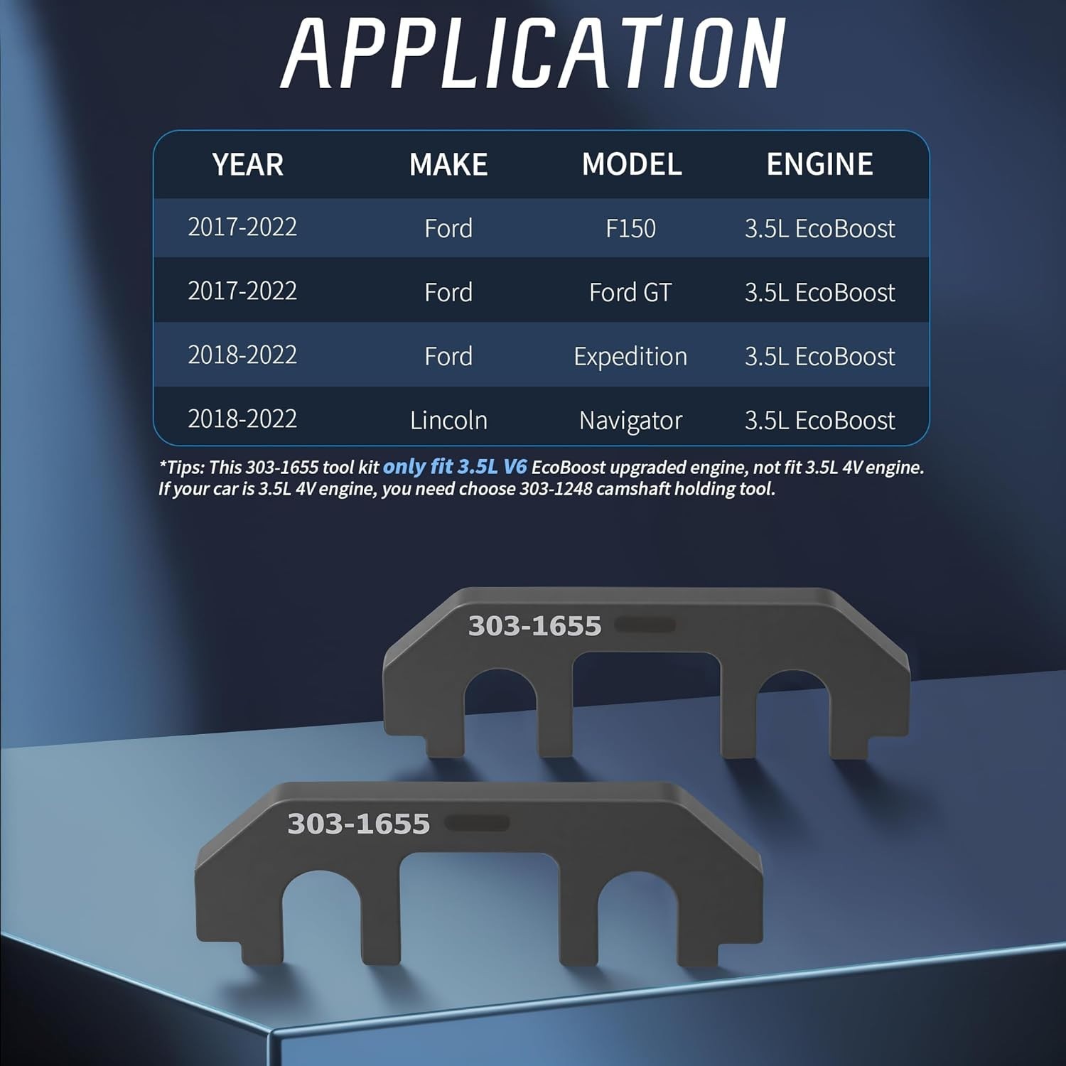 Camshaft Alignment Timing Tool Kit for Ford 3.5L Upgraded EcoBoost 303-1655