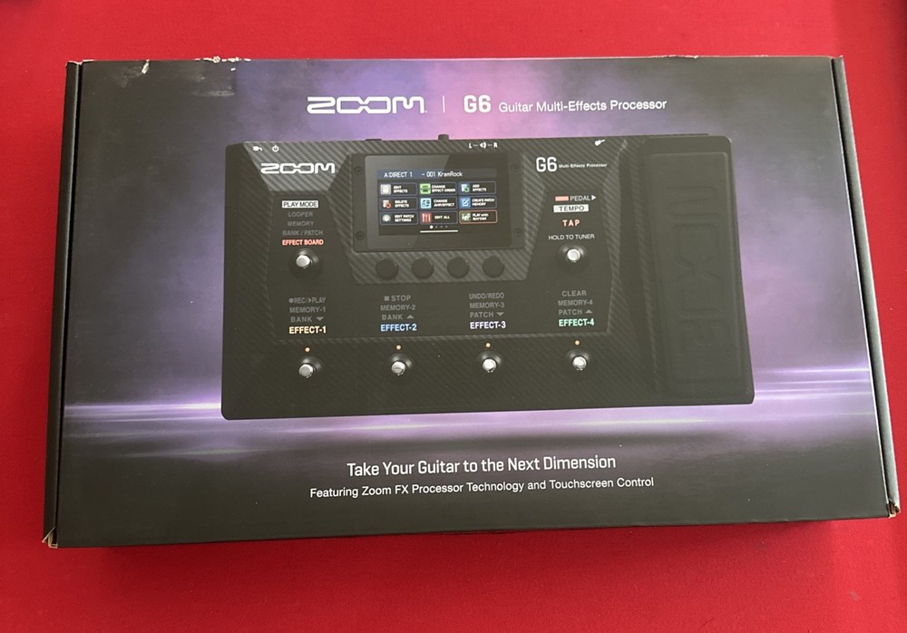 ZOOM G6 Multi-Effects Guitar Processor with Expression Pedal LCD Touchscreen NEW