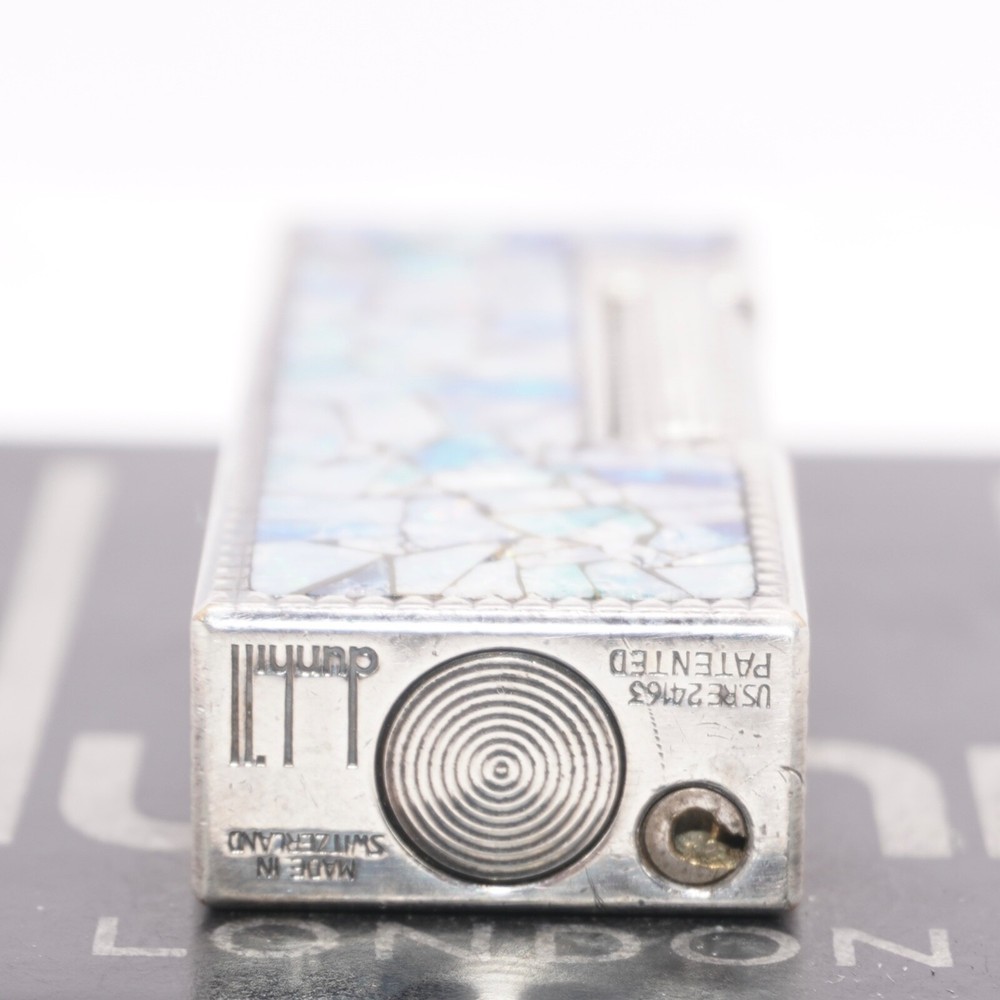 Dunhill Lighter Silver Hobnail Opal Pattern_Ultrasonically cleaned_Working