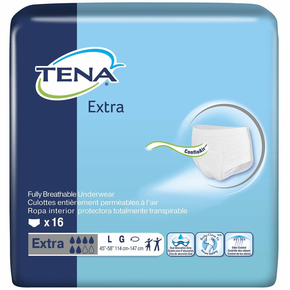 TENA Disposable Underwear Large Ultimate-Extra 64 Ct
