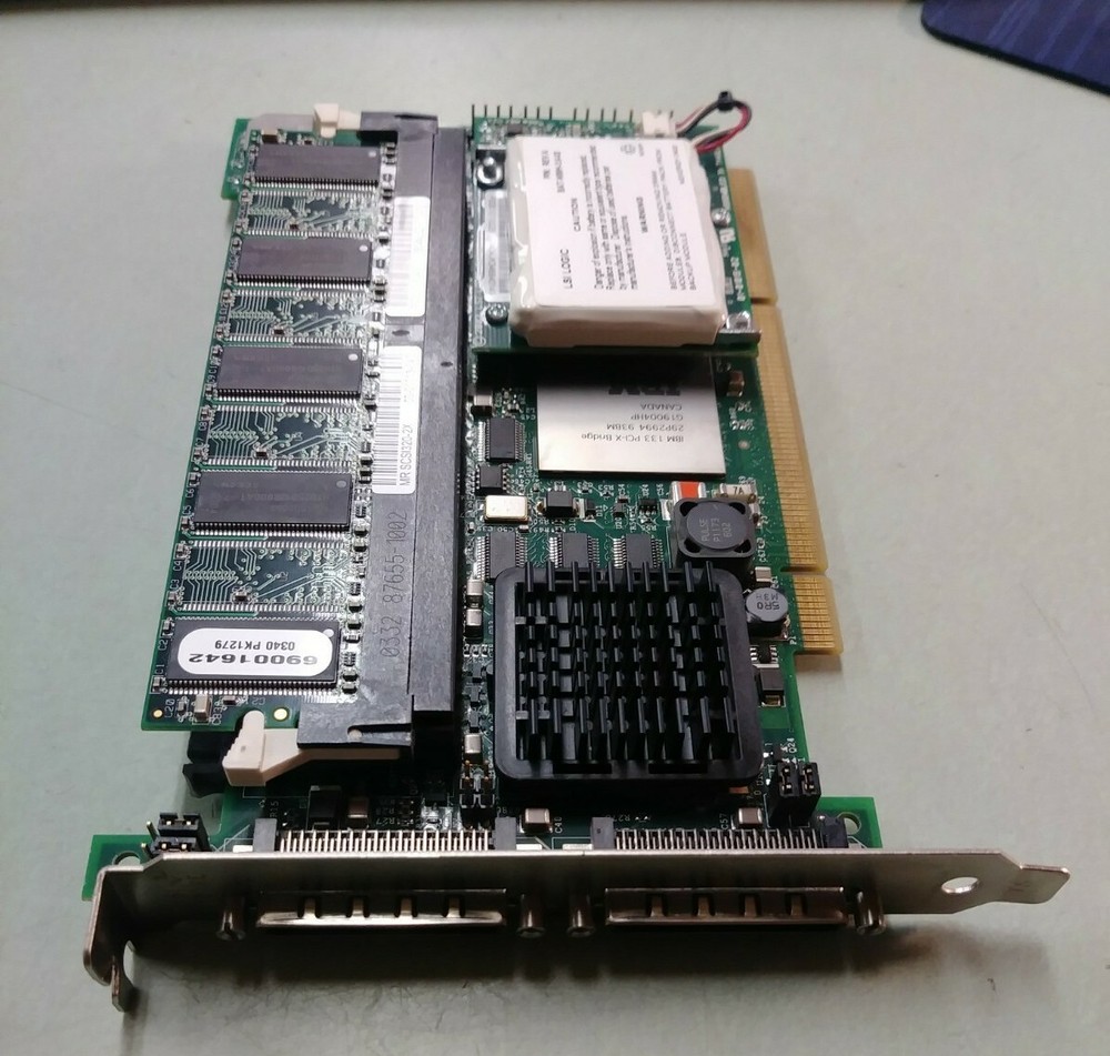 LSI Logic 01-01013-03 SCSI RAID Controller Card with Memory