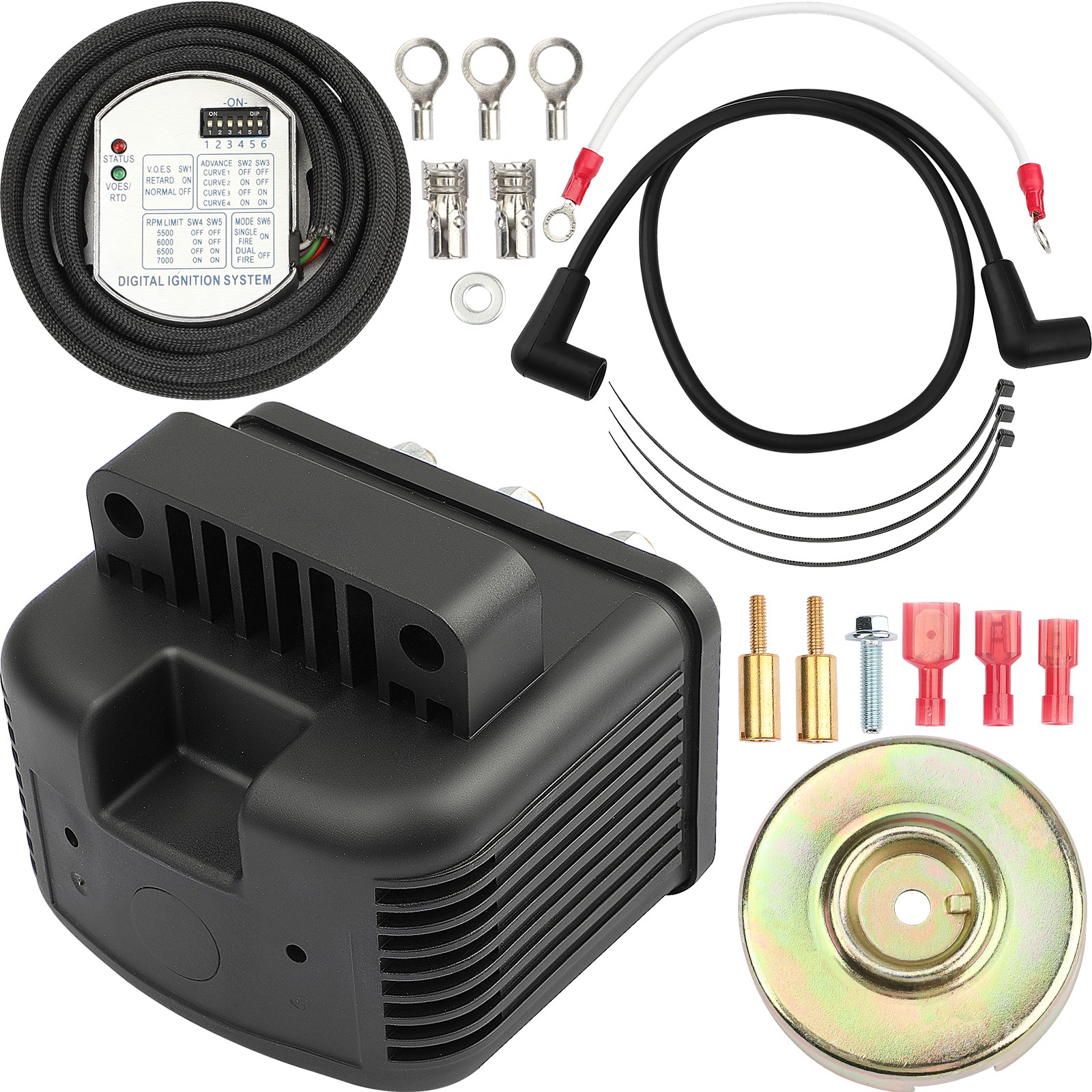 Single Fire Programmable Ignition Coil Kit 53-660 For Harley Evo Big Twin & XL 7