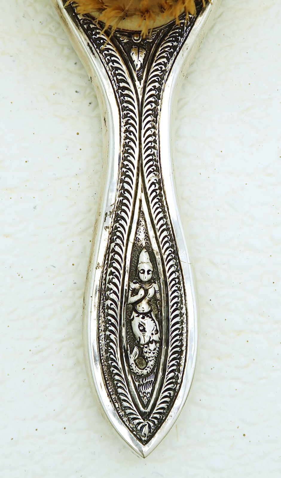 India Colonial Swami Style Solid Silver India Raj Era Hand Brush Chased Shiva