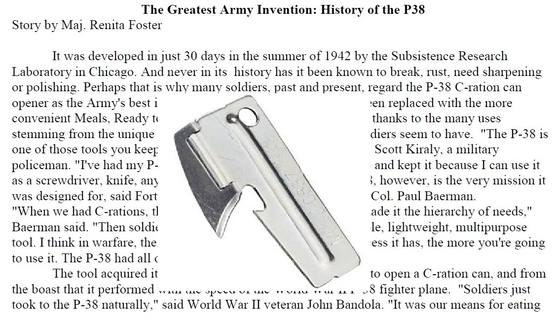 USGI Mess Knife Fork Spoon & P38 Can Opener for Military USMC Army Scout Vet USA