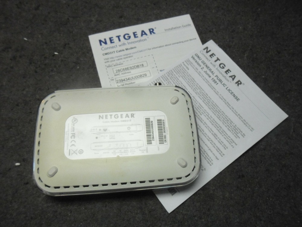 NETGEAR High Speed Cable Modem CMD31T Only No Cable or Adapter Used