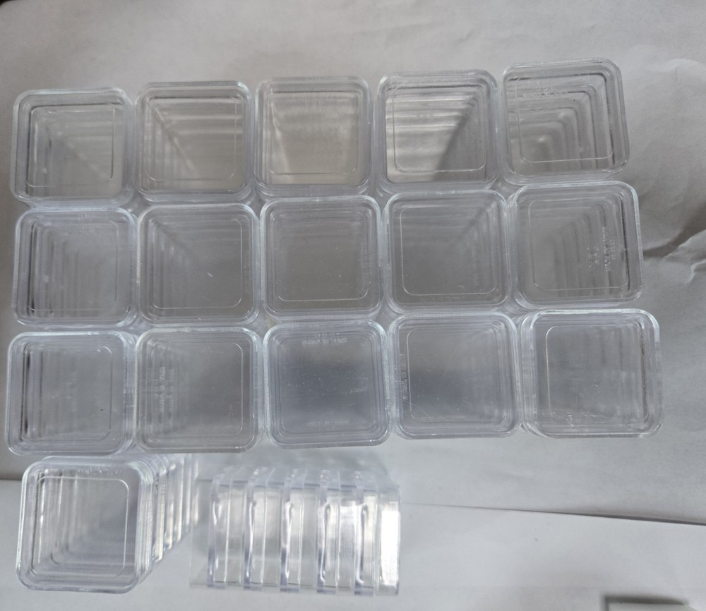 Bead Organizing Lot 90 Stackable Minis 36 Interlocking + Beads and Needles