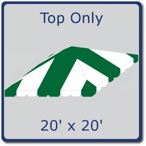 Replacement West Coast Frame Tent Top 20x20 Green PVC Canopy Event Party Gazebo