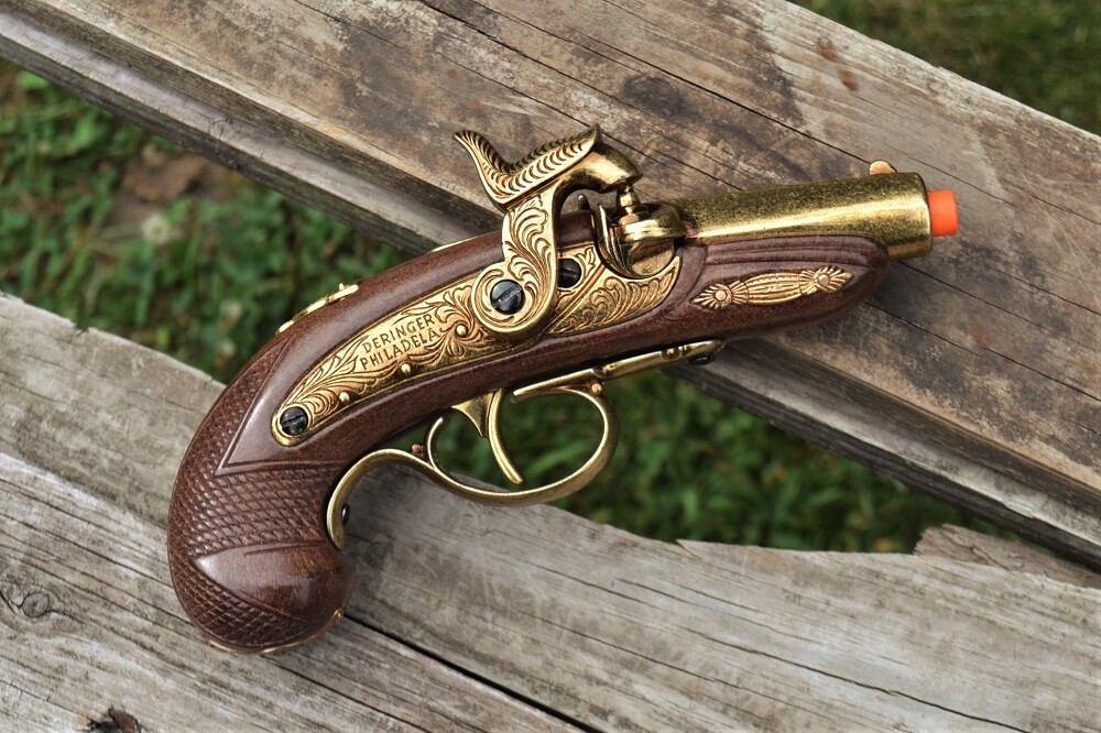1862 Baby Philadelphia Derringer - Civil War Lincoln Assassination Denix Replica