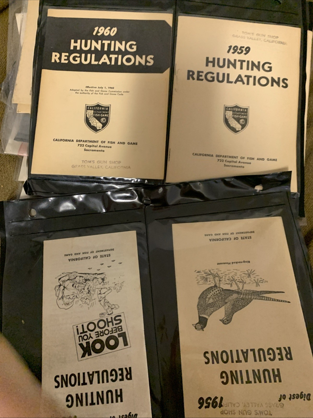 Lot Of 29 California Regulations Pamphlets 1952 1994 Vintage Hunting Fishing