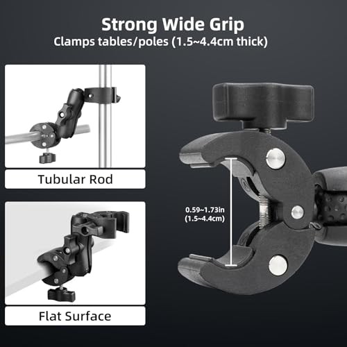 Double Clamp Mount Umbrella Holder Camera Pole Bracket for Stroller