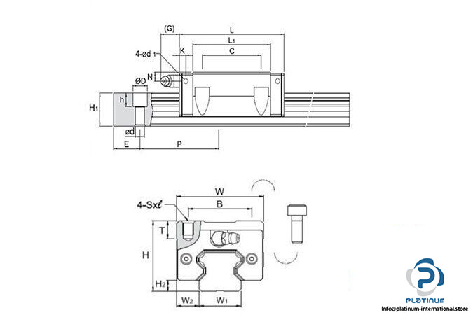 PMI MSA35S LINEAR GUIDEWAY BLOCK/MSA 35S-N /MSA35SSSFCN