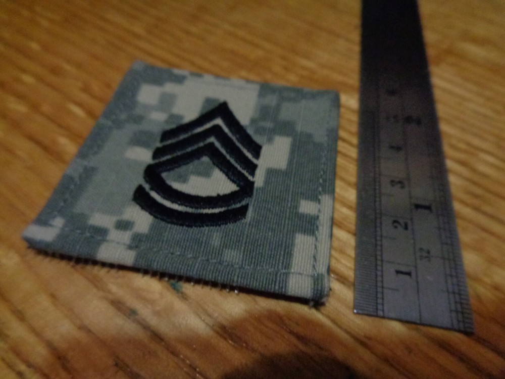 ACU E7 SERGEANT FIRST CLASS SFC Rank Patch Hook Fastener 2” X2” US Army NWOT