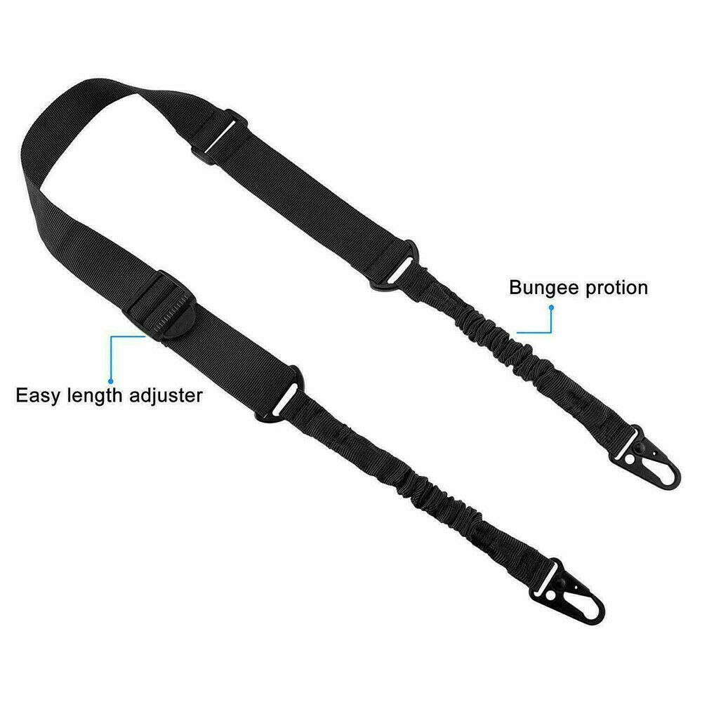 Single Point / Two Point Tactical Gun Rifle Sling Strap Adjustable Airsoft Hunt