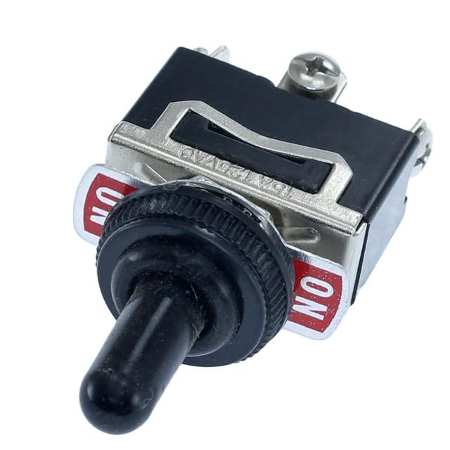 Toggle Switch with Waterproof Boot SPDT ON-Off-ON 3-Position Latching