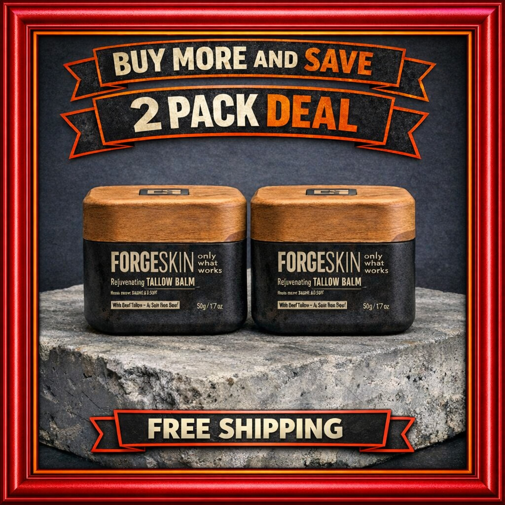 2 x FORGE SKIN Face Tallow Balm 50g Beef Tallow Hydrating Cream FREE SHIPING