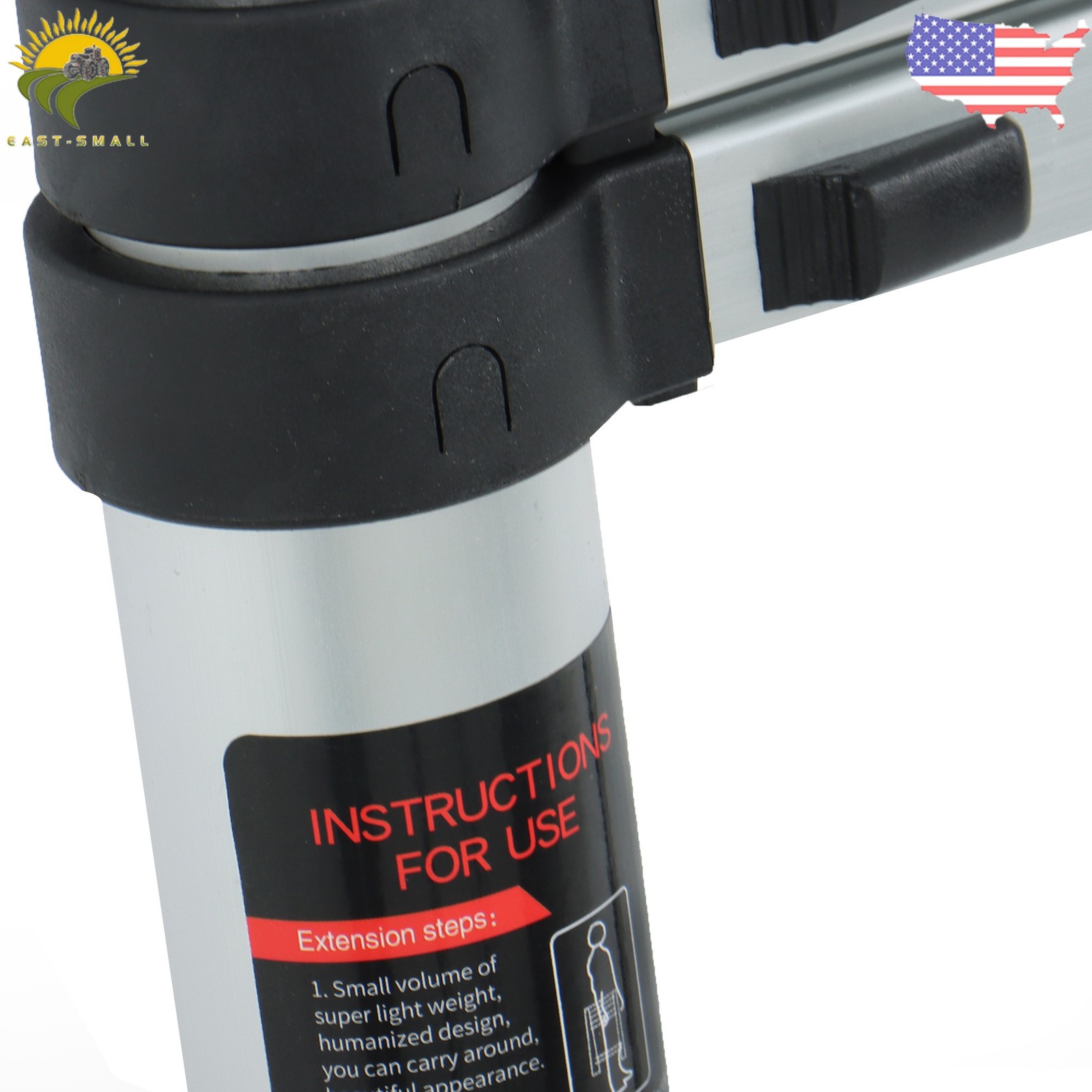 6.6 FT Extension Ladders, Aluminum Telescoping Lightweight Collapsible Ladders