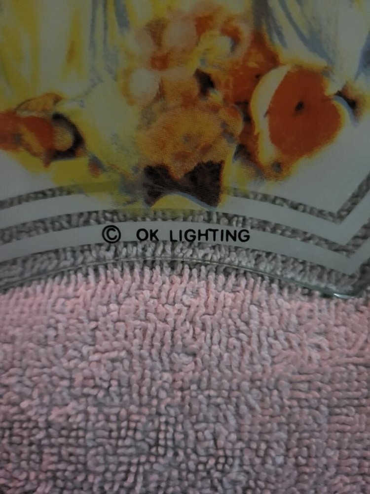 Vintage OK Lighting THREE ANGELS Touch Lamp Replacement Panel