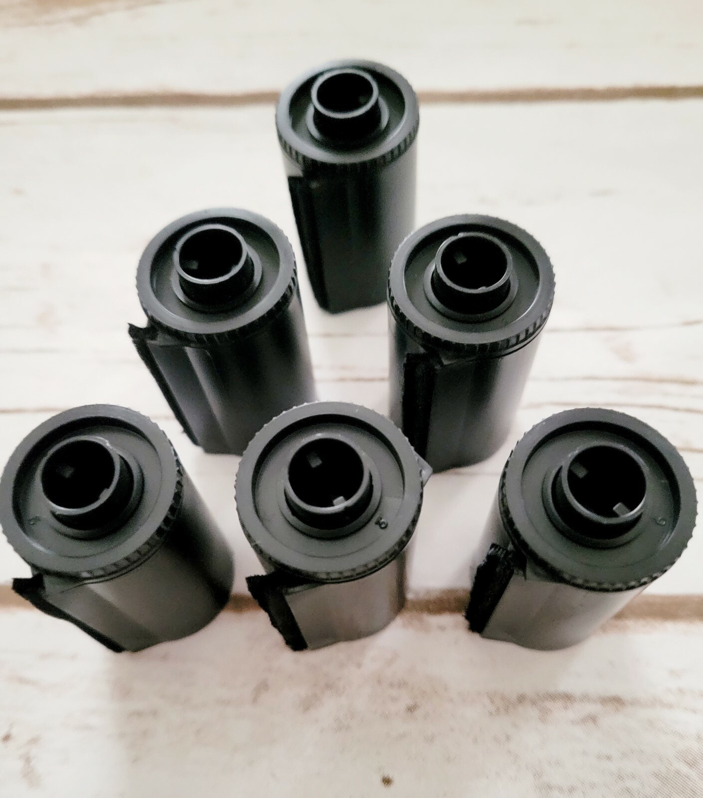 6 pack Kalt 35mm Reloadable Film Cassettes w/screw top For Bulk Film Reusable