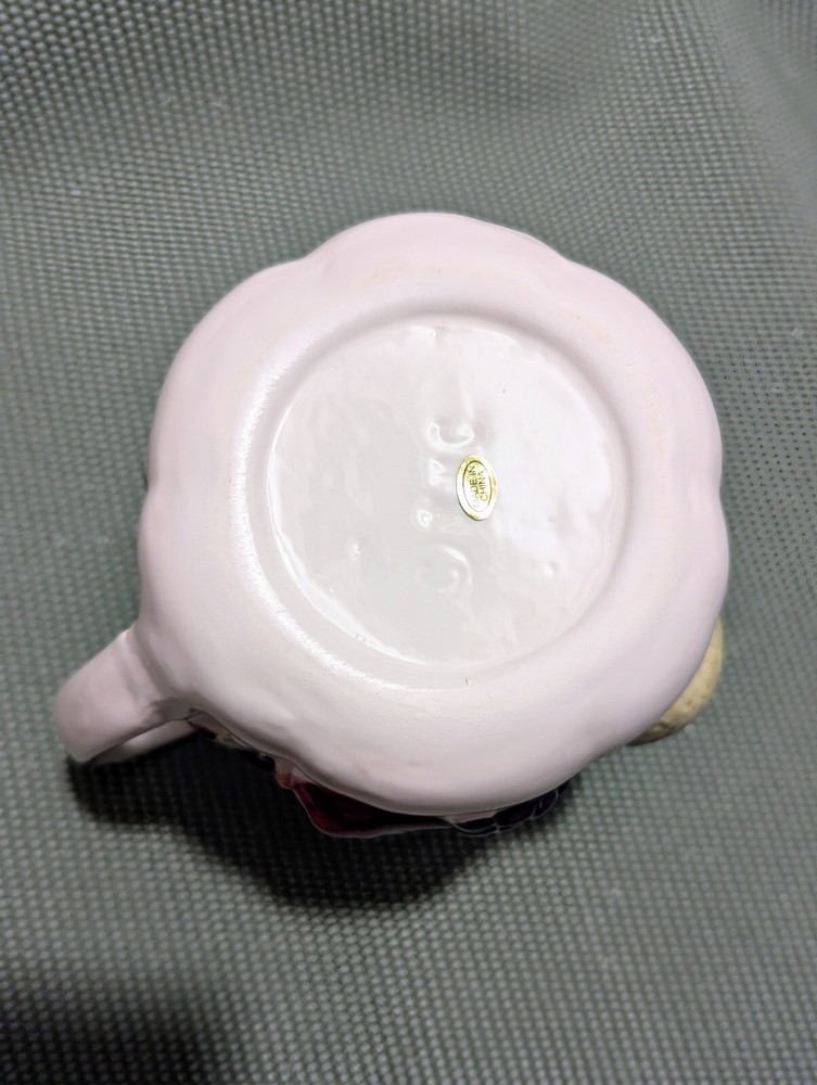 KMC Fruit Hand Painted Fine Ceramicware Pitcher w/ Utensil Set