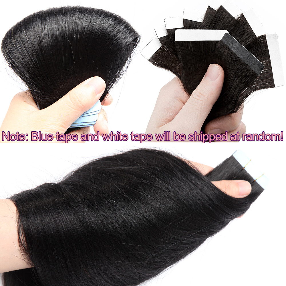 CLEARANCE Tape In 100% Real Remy Human Hair Extensions Skin Weft Full Head Ombre