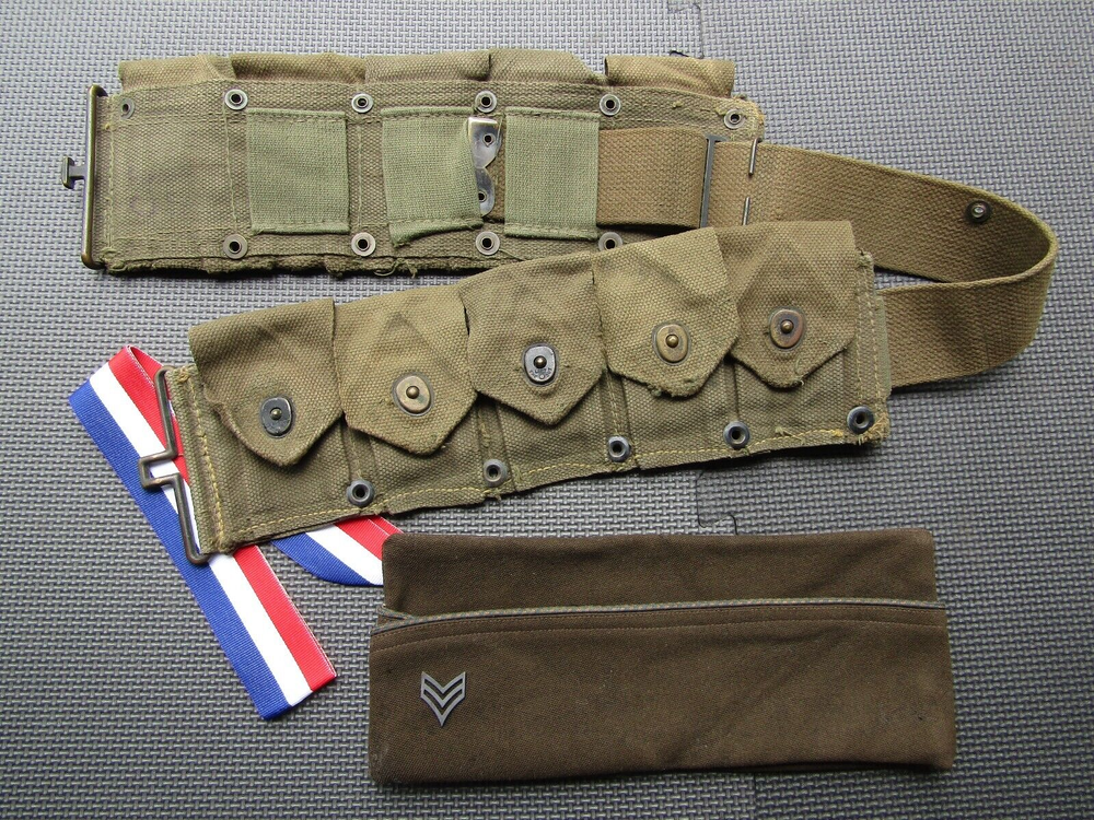 Ammo Belt and WW II Garrison Cap.