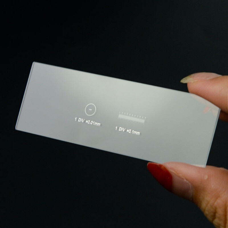 Microscope Stage Micrometer Calibration Slide Graduated Scale Slide 0.1/0.01mm