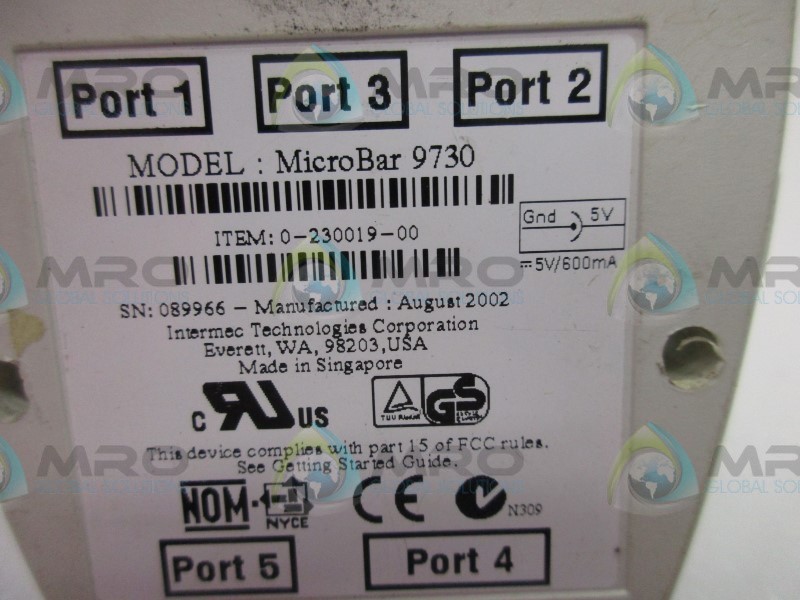 INTERMEC 0-230019-00 ECODER MICROBAR 9730 UNMP