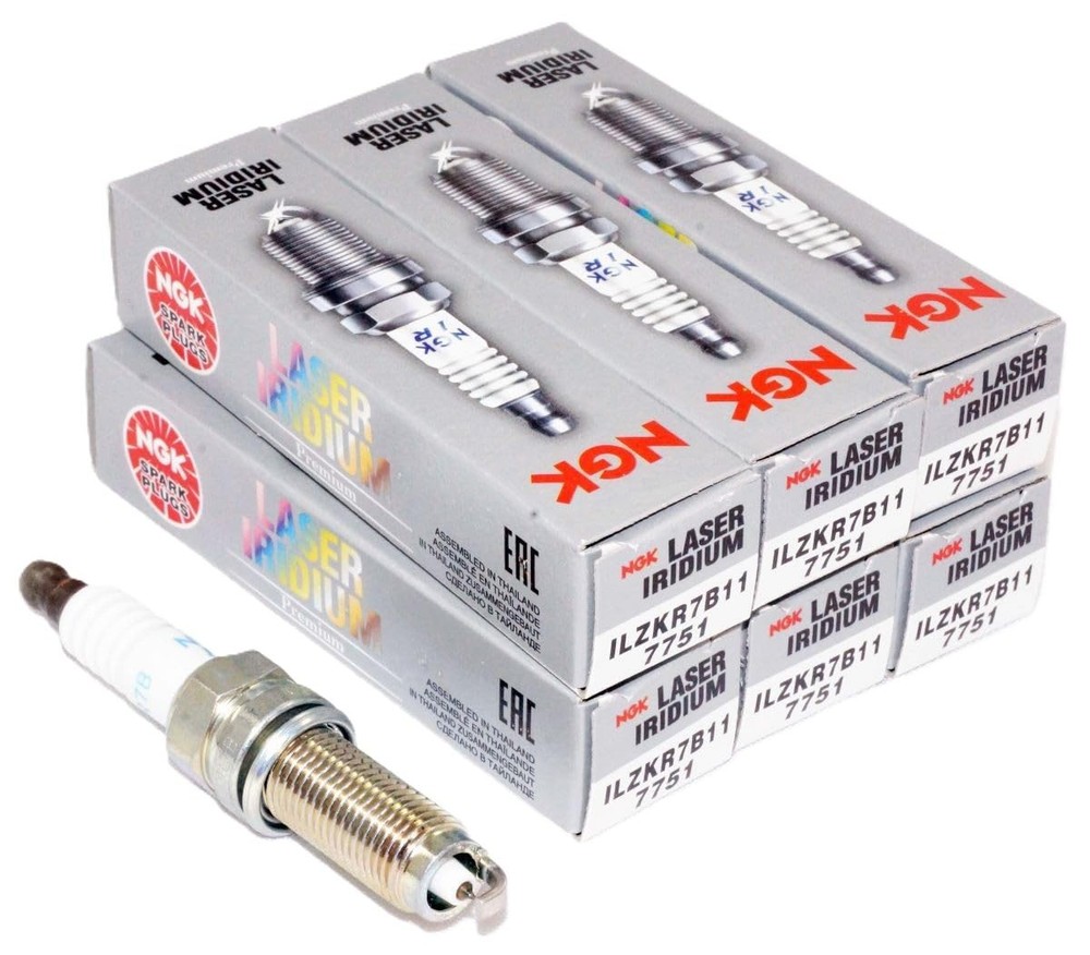 NGK Spark Plug ILZKR7B11 7751 - 6 Pack - Performance, Efficiency, Durability