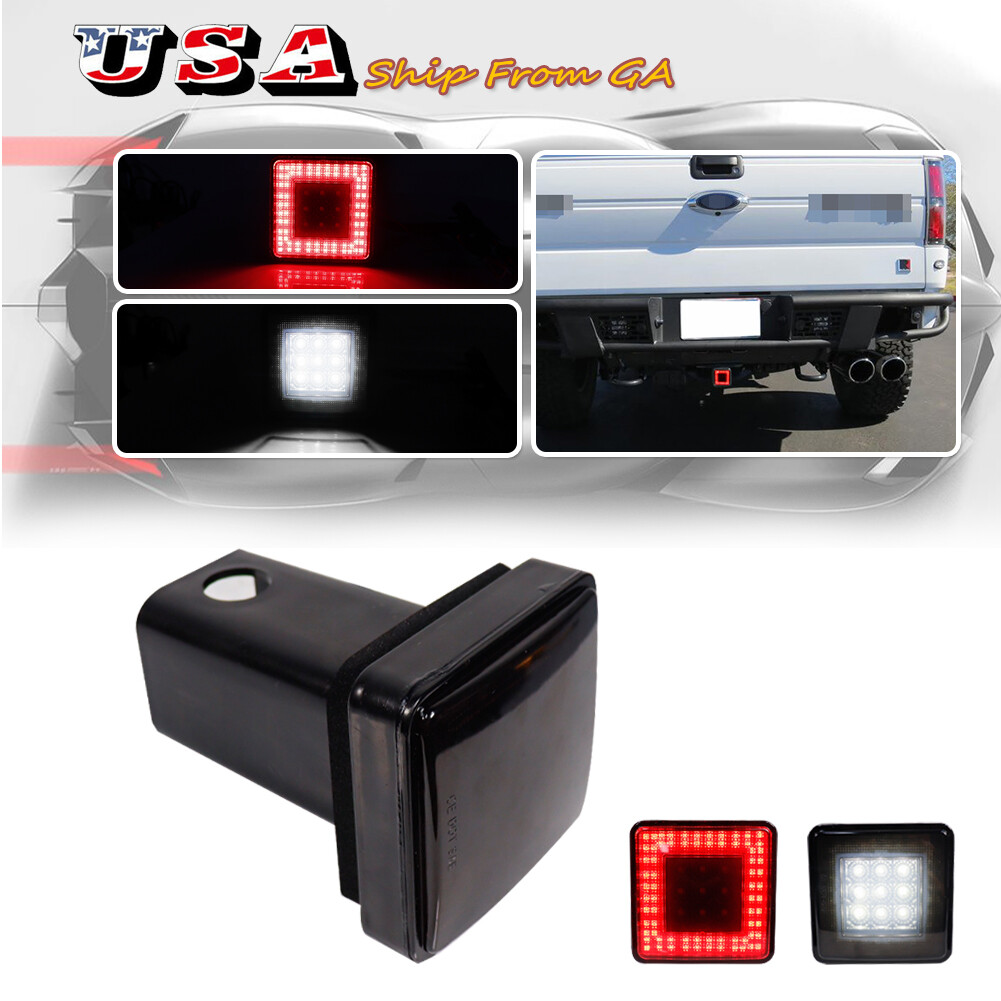 LED Run/Brake/Reverse Towing Hitch Cover Light for Class III 2" Trailer Receiver