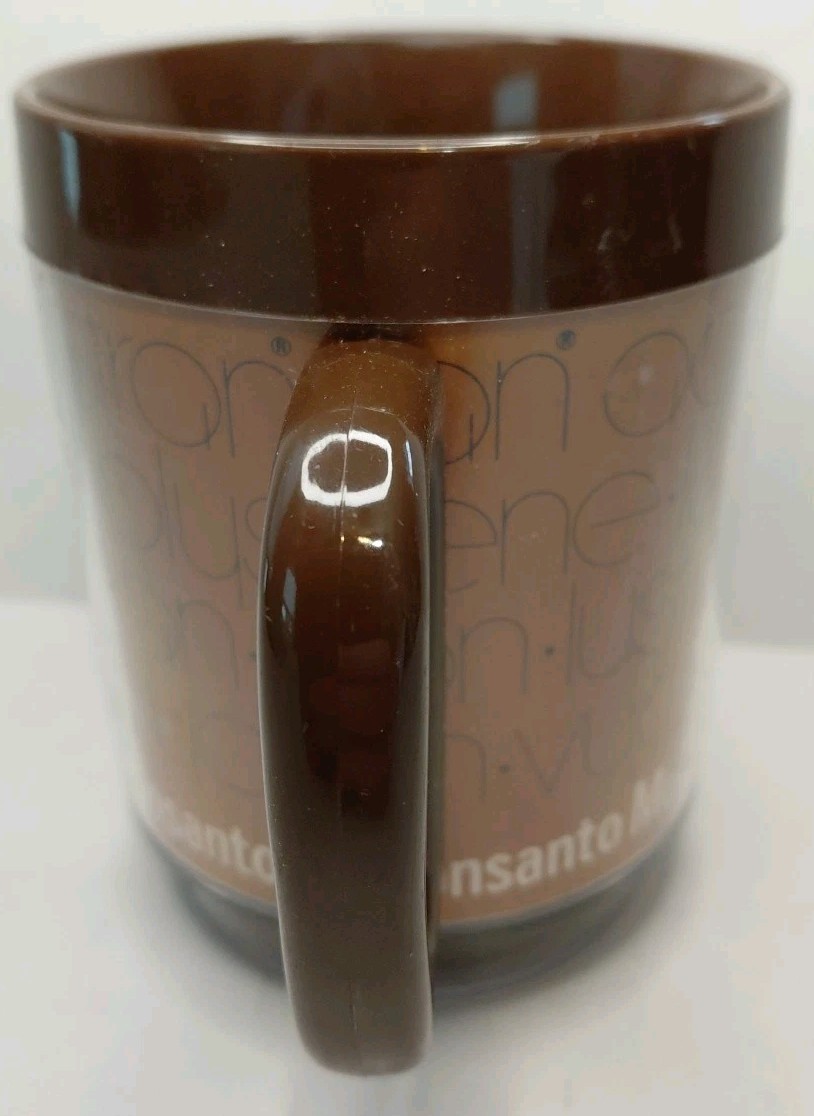 Vintage MONSANTO Thermo Serv Coffee Cups Mugs Conspiracy Fun RARE Tinfoil Hat