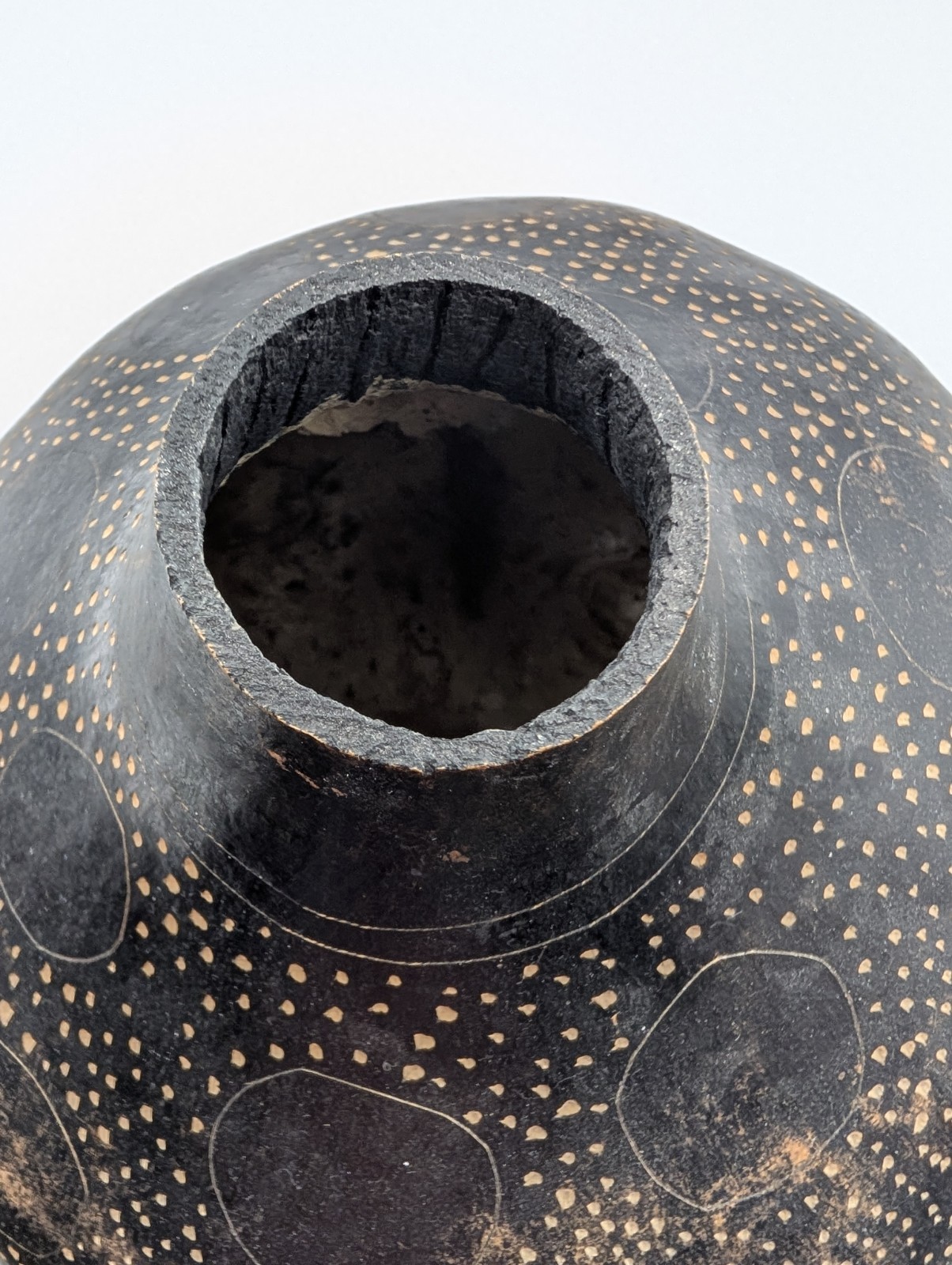 Hand Carved Decorative Painted Gourd African Tribal Folk Art Made In Kenya