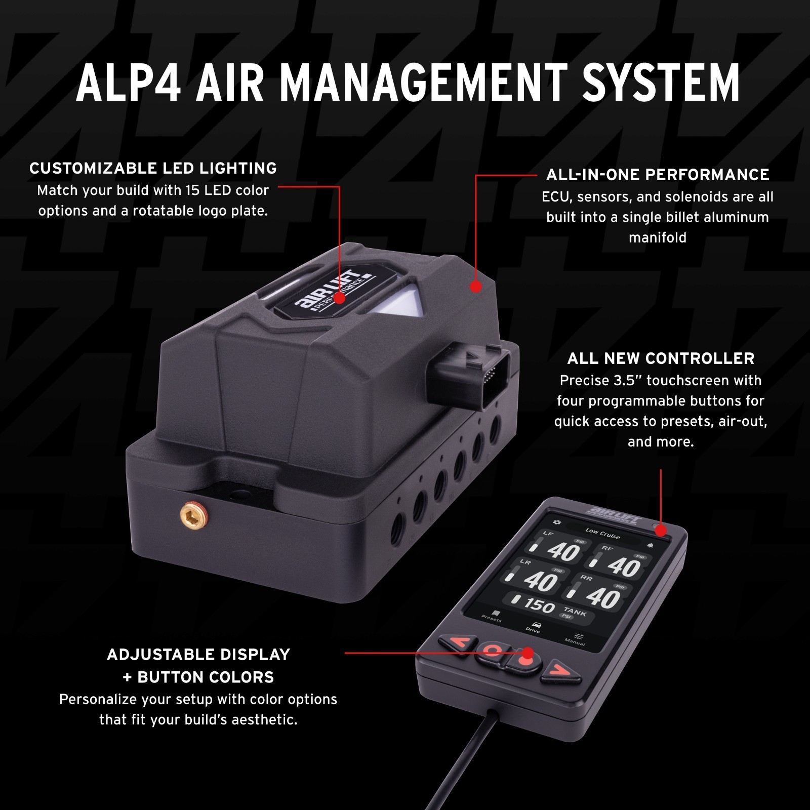Air Lift Performance ALP4 Management System 3/8" | 27485 3P/H to ALP4 Upgrade