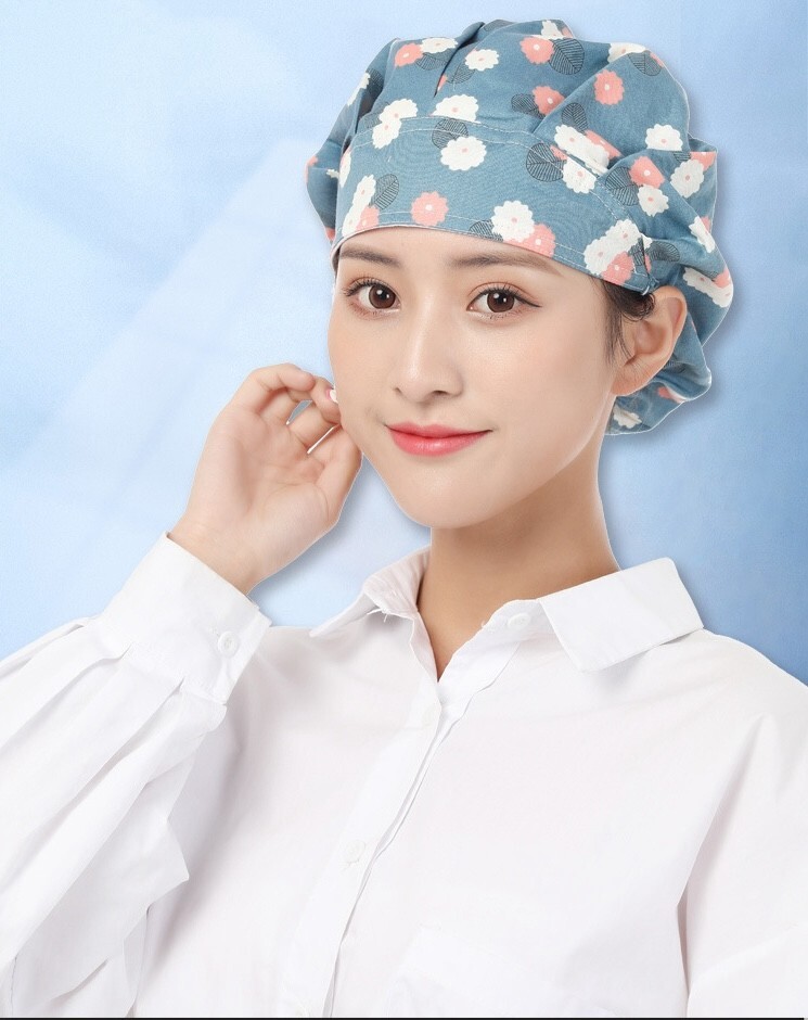 Women's Chef Hat Elastic Cook Hair Cap Dustproof Kitchen Baker