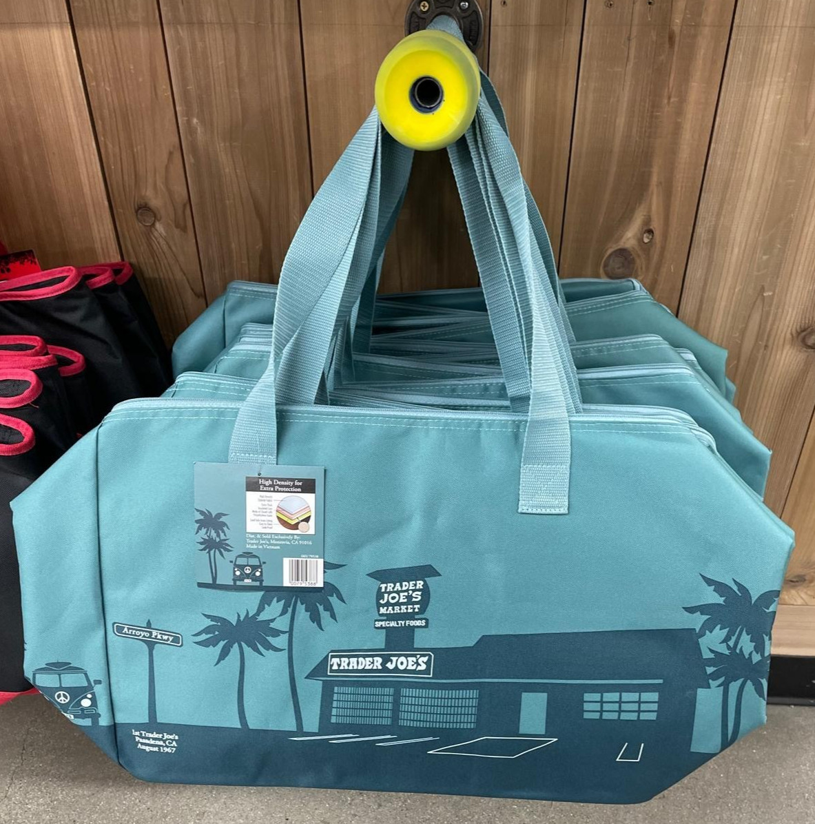 ⚡️ Trader Joe's Dusty Blue Tote Insulated Freezer Cooler Bag  NEW FREE SHIP ❤️