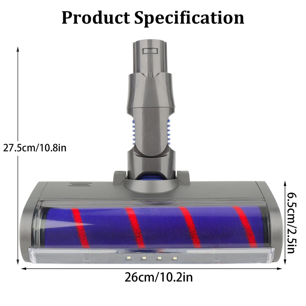Replacement Soft Roller Cleaner Head Compatible with Dyson V6, DC58, DC59, DC...