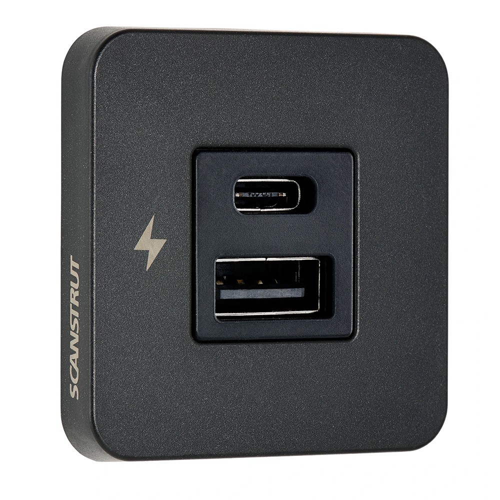 Scanstrut TILE USB-A/USB-C Interior Charging Socket - 12/24V - B... [SC-TILE-10]
